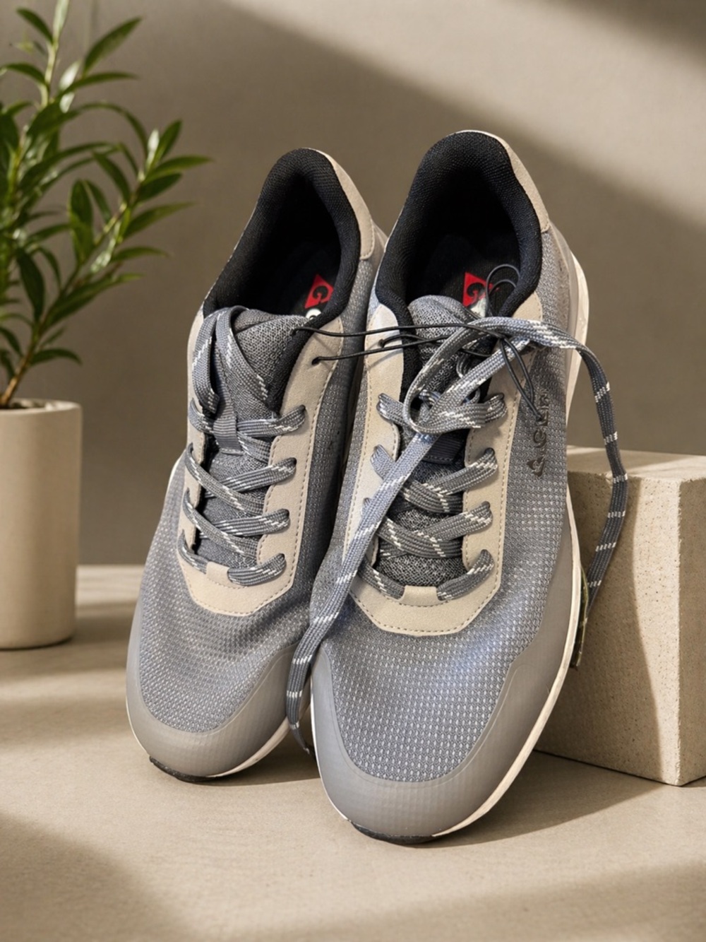 Men's Athletic Sneakers in Gray - Lightweight Daily Trainer size 12